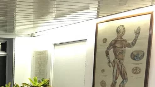 Intérieur du cabinet, où se déroule la première séance d'acupuncture